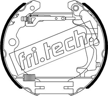 Fri.Tech. 16492 - Комплект тормозных колодок, барабанные autospares.lv