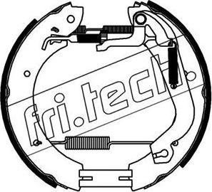 Fri.Tech. 16444 - Комплект тормозных колодок, барабанные autospares.lv