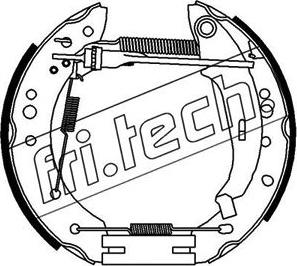 Fri.Tech. 16441 - Комплект тормозных колодок, барабанные autospares.lv