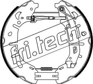 Fri.Tech. 16459 - Комплект тормозных колодок, барабанные autospares.lv