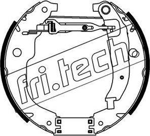 Fri.Tech. 16461 - Комплект тормозных колодок, барабанные autospares.lv