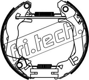 Fri.Tech. 16408 - Комплект тормозных колодок, барабанные autospares.lv