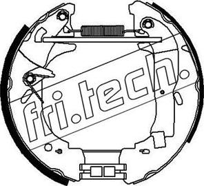 Fri.Tech. 16419 - Комплект тормозных колодок, барабанные autospares.lv