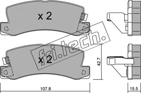 Fri.Tech. 164.1 - Тормозные колодки, дисковые, комплект autospares.lv