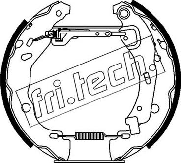 Fri.Tech. 16486 - Комплект тормозных колодок, барабанные autospares.lv