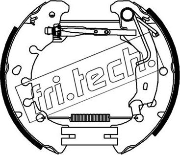 Fri.Tech. 16481 - Комплект тормозных колодок, барабанные autospares.lv