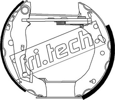 Fri.Tech. 16483 - Комплект тормозных колодок, барабанные autospares.lv