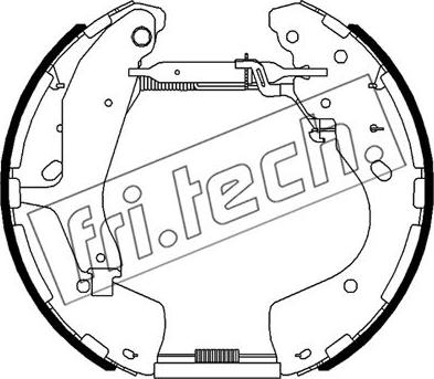 Fri.Tech. 16519 - Комплект тормозных колодок, барабанные autospares.lv