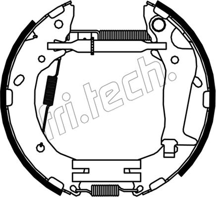 Fri.Tech. 16532 - Комплект тормозных колодок, барабанные autospares.lv