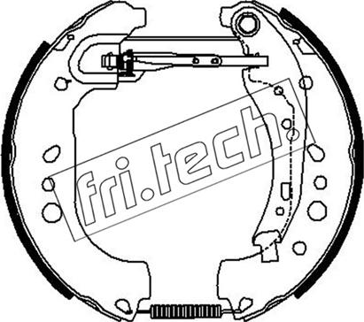 Fri.Tech. 16529 - Комплект тормозных колодок, барабанные autospares.lv