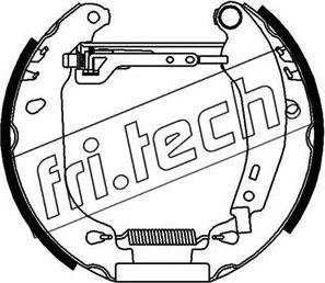 Fri.Tech. 16092 - Комплект тормозных колодок, барабанные autospares.lv
