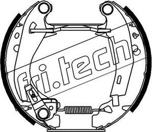 Fri.Tech. 16044 - Комплект тормозных колодок, барабанные autospares.lv