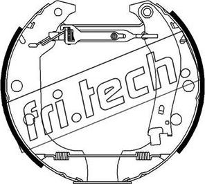 Fri.Tech. 16043 - Комплект тормозных колодок, барабанные autospares.lv