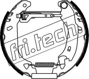 Fri.Tech. 16062 - Комплект тормозных колодок, барабанные autospares.lv