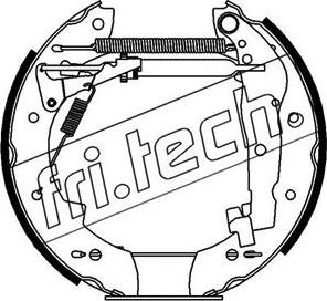 Fri.Tech. 16019 - Комплект тормозных колодок, барабанные autospares.lv