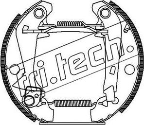 Fri.Tech. 16015 - Комплект тормозных колодок, барабанные autospares.lv