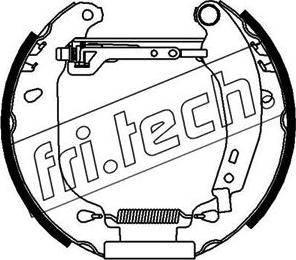 Fri.Tech. 16018 - Комплект тормозных колодок, барабанные autospares.lv