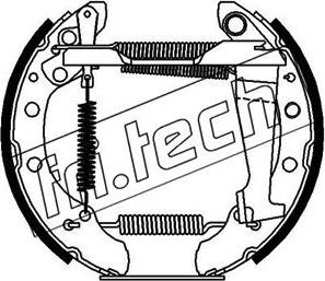 Fri.Tech. 16083 - Комплект тормозных колодок, барабанные autospares.lv