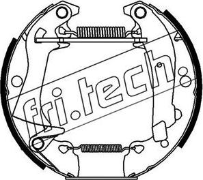 Fri.Tech. 16022 - Комплект тормозных колодок, барабанные autospares.lv