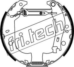 Fri.Tech. 16076 - Комплект тормозных колодок, барабанные autospares.lv