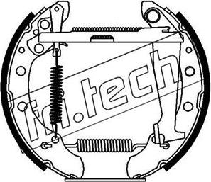 Fri.Tech. 16072 - Комплект тормозных колодок, барабанные autospares.lv