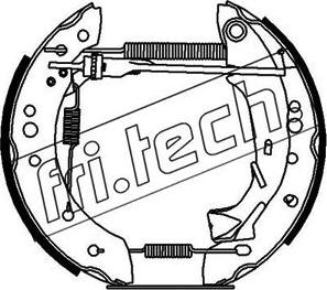 Fri.Tech. 16198 - Комплект тормозных колодок, барабанные autospares.lv