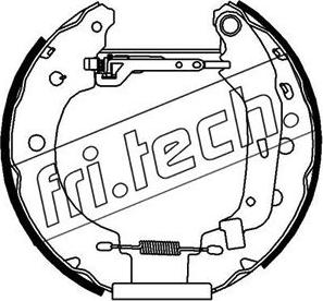 Fri.Tech. 16156 - Комплект тормозных колодок, барабанные autospares.lv