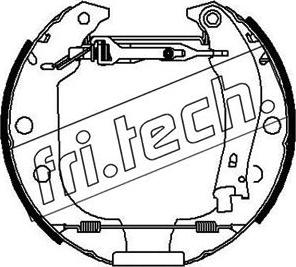 Fri.Tech. 16151 - Комплект тормозных колодок, барабанные autospares.lv