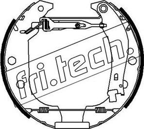 Fri.Tech. 16152 - Комплект тормозных колодок, барабанные autospares.lv