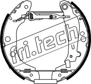 Fri.Tech. 16157 - Комплект тормозных колодок, барабанные autospares.lv