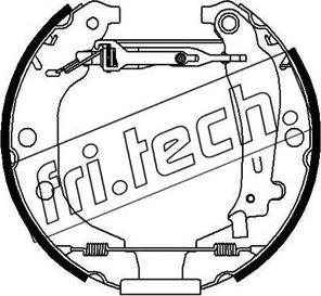 Fri.Tech. 16164 - Комплект тормозных колодок, барабанные autospares.lv