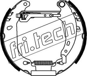 Fri.Tech. 16165 - Комплект тормозных колодок, барабанные autospares.lv