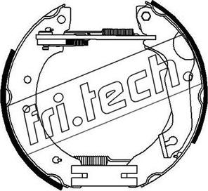 Fri.Tech. 16103 - Комплект тормозных колодок, барабанные autospares.lv