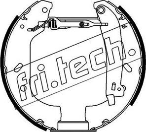 Fri.Tech. 16102 - Комплект тормозных колодок, барабанные autospares.lv