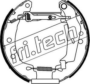 Fri.Tech. 16189 - Комплект тормозных колодок, барабанные autospares.lv