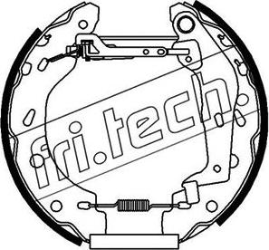 Fri.Tech. 16185 - Комплект тормозных колодок, барабанные autospares.lv