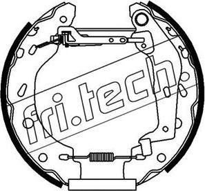 Fri.Tech. 16186 - Комплект тормозных колодок, барабанные autospares.lv