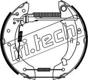 Fri.Tech. 16181 - Комплект тормозных колодок, барабанные autospares.lv
