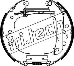 Fri.Tech. 16394 - Комплект тормозных колодок, барабанные autospares.lv