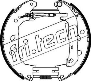 Fri.Tech. 16395 - Комплект тормозных колодок, барабанные autospares.lv