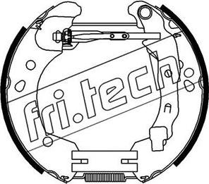Fri.Tech. 16396 - Комплект тормозных колодок, барабанные autospares.lv