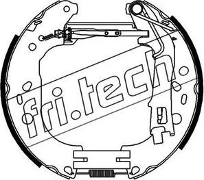 Fri.Tech. 16390 - Комплект тормозных колодок, барабанные autospares.lv