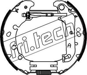 Fri.Tech. 16392 - Комплект тормозных колодок, барабанные autospares.lv