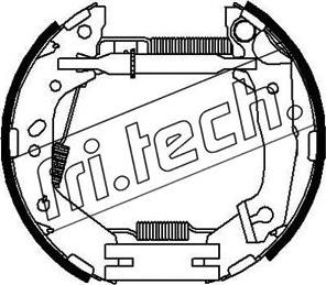 Fri.Tech. 16345 - Комплект тормозных колодок, барабанные autospares.lv