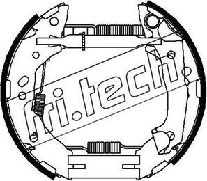 Fri.Tech. 16343 - Комплект тормозных колодок, барабанные autospares.lv