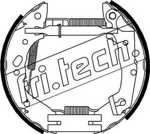 Fri.Tech. 16361 - Комплект тормозных колодок, барабанные autospares.lv