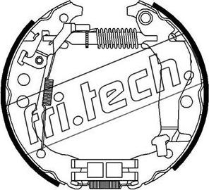 Fri.Tech. 16314 - Комплект тормозных колодок, барабанные autospares.lv