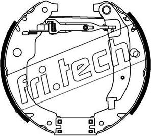 Fri.Tech. 16316 - Комплект тормозных колодок, барабанные autospares.lv