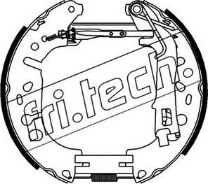 Fri.Tech. 16389 - Комплект тормозных колодок, барабанные autospares.lv