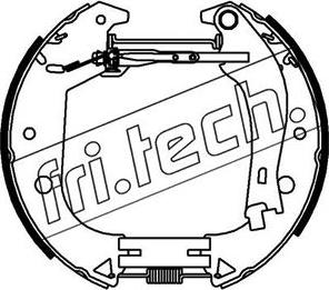 Fri.Tech. 16385 - Комплект тормозных колодок, барабанные autospares.lv